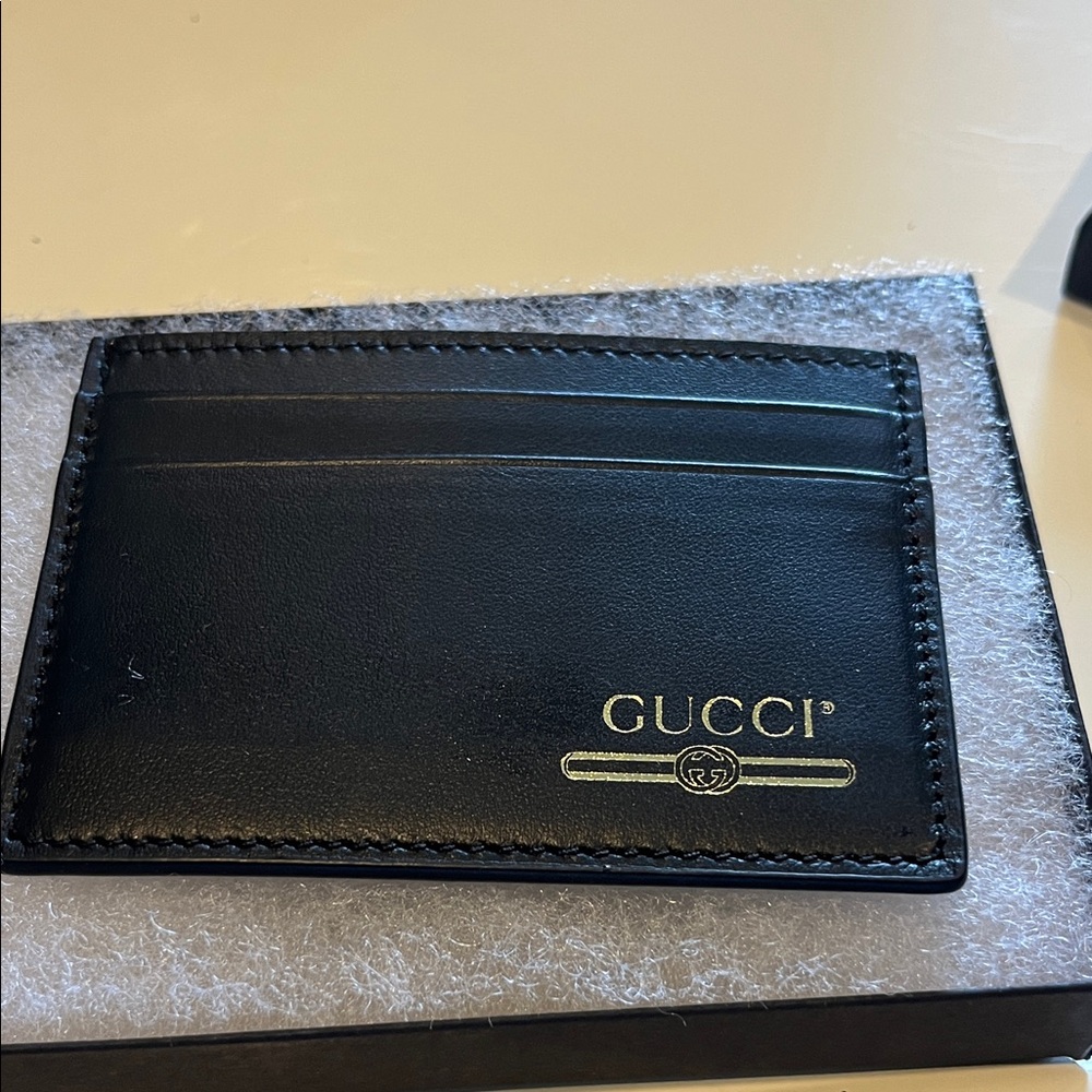 Gucci Black Leather Card Holder